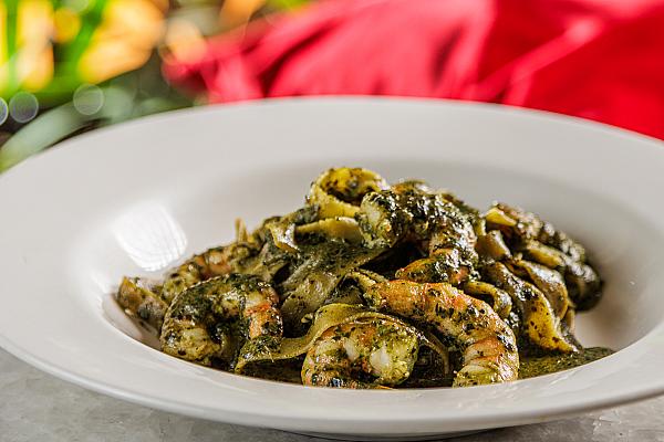 TAGLIOLINI AL PESTO I GAMBERI